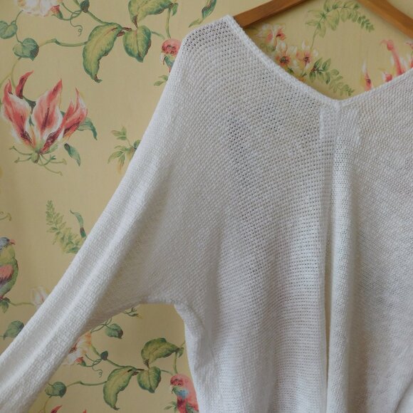 🦔🐾 Anthropologie St Barth Oversized Slouchy Breezy White Cardi🦔🐾 - Picture 11 of 15